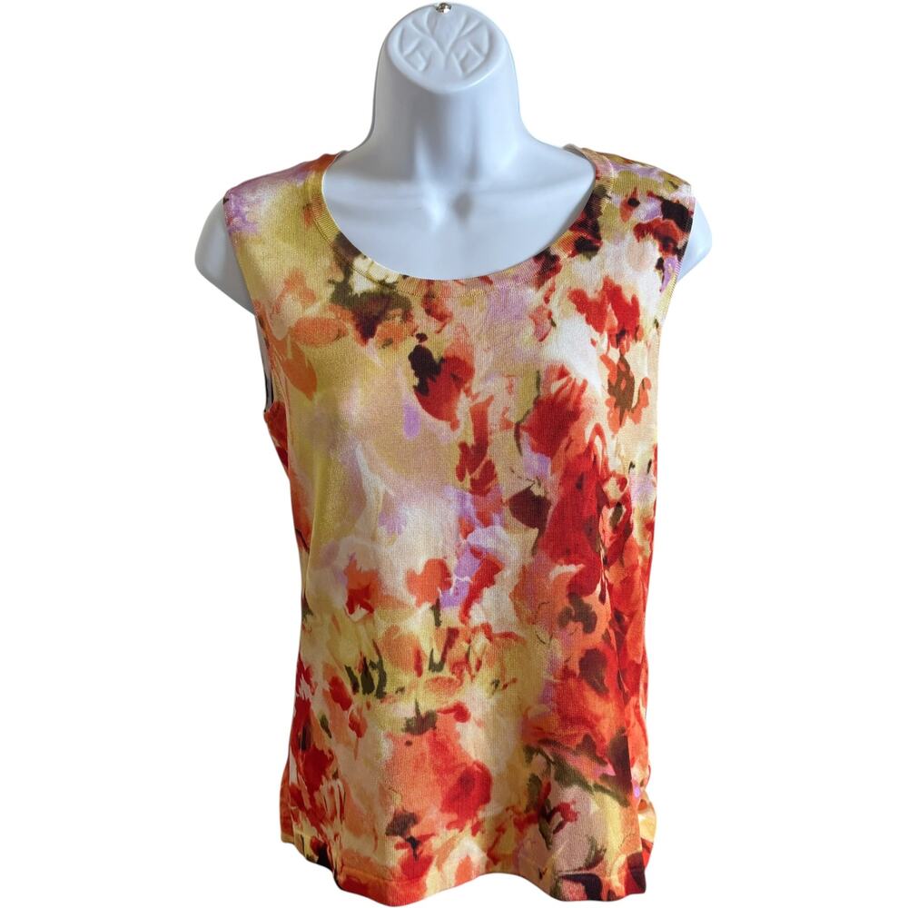 Jones New York PS Floral Sleeveless Top Multicolor Regular